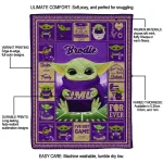 custom james madison dukes yody baby pattern purple quilt blanket best selling