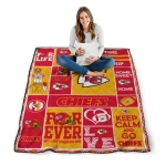 custom kansas city chiefs helmet passion red quilt blanket best selling