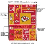 custom kansas city chiefs helmet passion red quilt blanket best selling