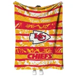 custom kansas city chiefs layered florals red white quilt blanket best selling