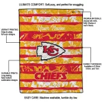custom kansas city chiefs layered florals red white quilt blanket best selling