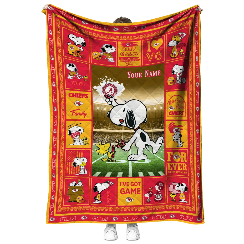 custom kansas city chiefs snoopy coach red quilt blanket fashion forward custom kansas city chiefs snoopy coach red quilt blanket fashion forward