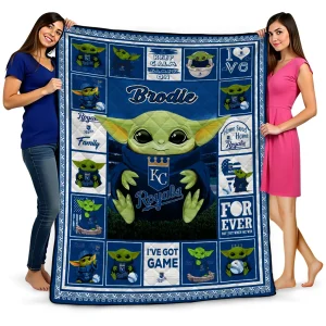 custom kansas city royals yody baby motif royal blue quilt blanket best selling