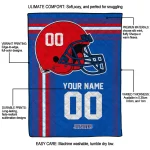 custom kansas jayhawks helmet theme blue quilt blanket best selling
