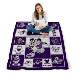 custom kansas state wildcats mickey crimson purple white quilt blanket best selling