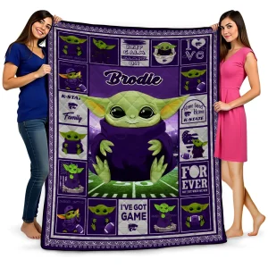 custom kansas state wildcats yody baby pattern purple quilt blanket best selling