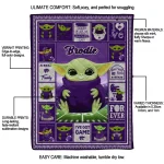 custom kansas state wildcats yody baby pattern purple quilt blanket best selling