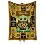 custom kennesaw state owls yody baby pattern gold quilt blanket best selling