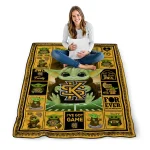 custom kennesaw state owls yody baby pattern gold quilt blanket best selling