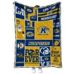 custom kent state golden flashes helmet passion navy blue quilt blanket best selling