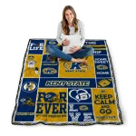 custom kent state golden flashes helmet passion navy blue quilt blanket best selling