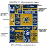 custom kent state golden flashes helmet passion navy blue quilt blanket best selling