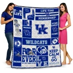 Custom Kentucky Wildcats Helmet Passion Blue Quilt Blanket 1 custom kentucky wildcats helmet passion blue quilt blanket best selling