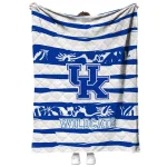custom kentucky wildcats layered florals blue white quilt blanket best selling