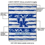 custom kentucky wildcats layered florals blue white quilt blanket best selling