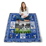 custom kentucky wildcats snoopy coach blue quilt blanket best selling