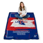 custom la tech grunge patch blue white quilt blanket best selling