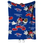 custom la tech mickey football blue quilt blanket best selling