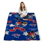 custom la tech mickey football blue quilt blanket best selling