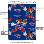 custom la tech mickey football blue quilt blanket best selling