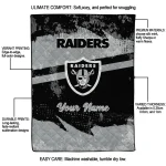 custom las vegas raiders brushstroke layers black quilt blanket best selling