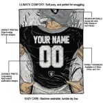 custom las vegas raiders player sketch black gray quilt blanket best selling