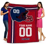 custom liberty flames helmet theme red quilt blanket best selling