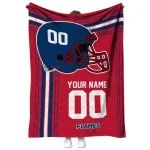 custom liberty flames helmet theme red quilt blanket best selling