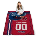 custom liberty flames helmet theme red quilt blanket best selling