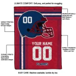 custom liberty flames helmet theme red quilt blanket best selling