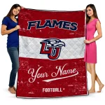 custom liberty flames hibiscus burst red white quilt blanket best selling