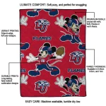 custom liberty flames mickey football red quilt blanket best selling