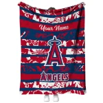 custom los angeles angels layered florals blue white quilt blanket best selling
