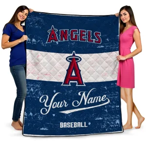 custom los angeles angels snoopy victory blue white quilt blanket best selling