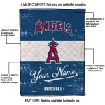 custom los angeles angels snoopy victory blue white quilt blanket best selling