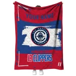 custom los angeles clippers grunge patch red white quilt blanket best selling