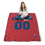 custom los angeles dodgers pin dot quilt blanket best selling