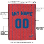 custom los angeles dodgers pin dot quilt blanket best selling