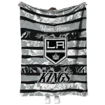 custom los angeles kings layered florals black white quilt blanket best selling