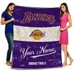 Custom Los Angeles Lakers Helmet Fan Purple White Quilt Blanket 1 custom los angeles lakers helmet fan purple white quilt blanket best selling