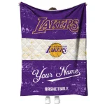 custom los angeles lakers helmet fan purple white quilt blanket best selling