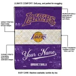 custom los angeles lakers helmet fan purple white quilt blanket best selling