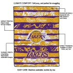 custom los angeles lakers layered florals purple white quilt blanket best selling