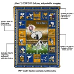 custom los angeles rams snoopy coach blue quilt blanket best selling