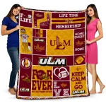 Custom Louisiana-Monroe Warhawks Helmet Passion Red Quilt Blanket 1 custom louisiana monroe warhawks helmet passion red quilt blanket best selling