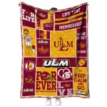 custom louisiana monroe warhawks helmet passion red quilt blanket best selling