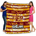 Custom Louisiana-Monroe Warhawks Layered Florals Red White Quilt Blanket 1 custom louisiana monroe warhawks layered florals red white quilt blanket best selling