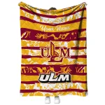 custom louisiana monroe warhawks layered florals red white quilt blanket best selling