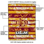 custom louisiana monroe warhawks layered florals red white quilt blanket best selling
