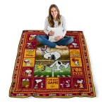 custom louisiana monroe warhawks snoopy coach red quilt blanket best selling
